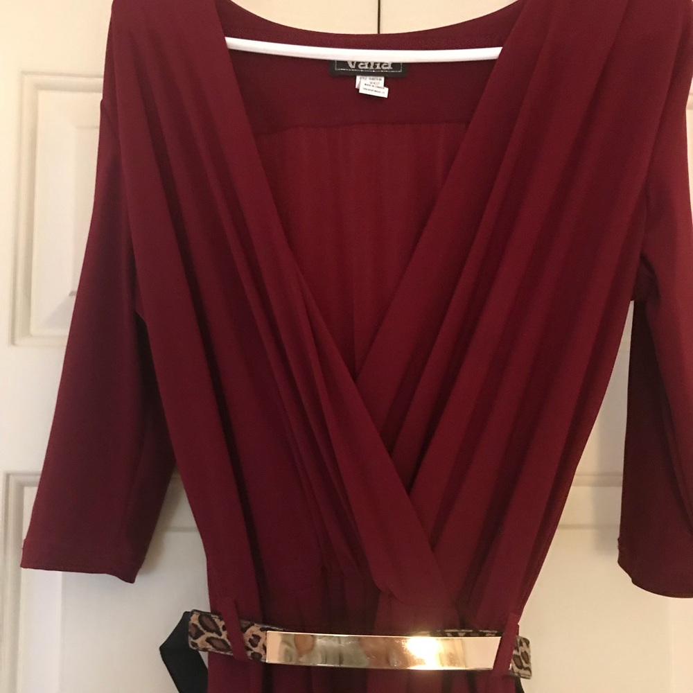 Deep red jumpsuit - Picture 2 of 4